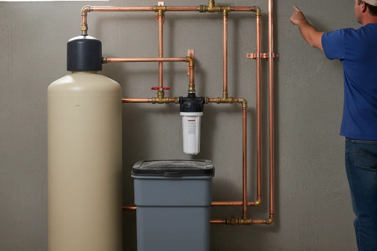 Whole-house water treatment system installed in Leslie